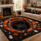 Ghostly Paws area rug in a living room