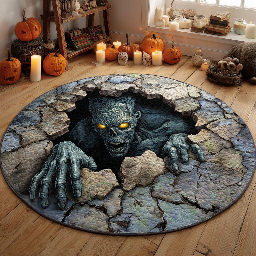 Ghoul Breaker Round Mat Rug - washable non-slip printed rug