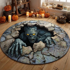 Ghoul Breaker Round Mat Rug - washable non-slip printed rug