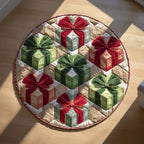 Gift Circle Round Mat Rug - washable non-slip printed rug