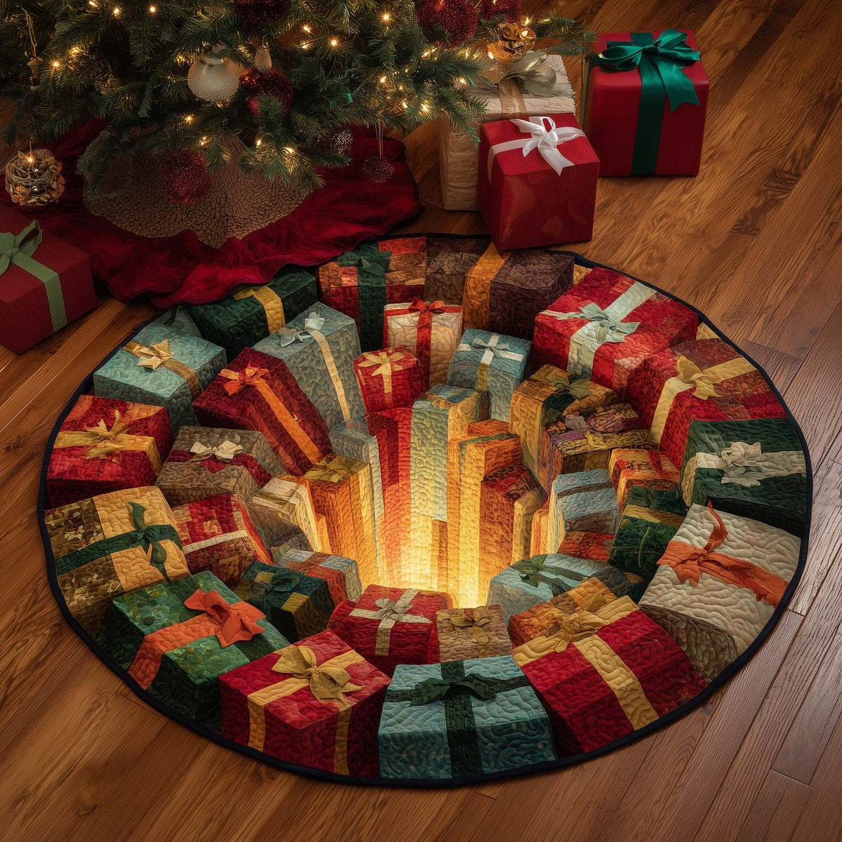 Gift Tunnel Surprise Round Mat Rug - Nature Design | Serene Home Decor