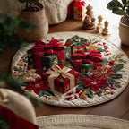 Gift of Joy Round Mat Rug - washable non-slip printed rug
