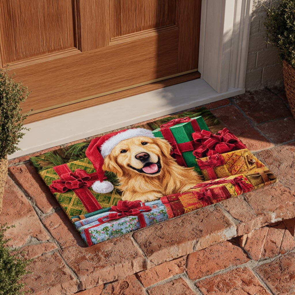 Gifted Golden Retriever Doormat - Cute Animal Design | Printed Welcome Doormat