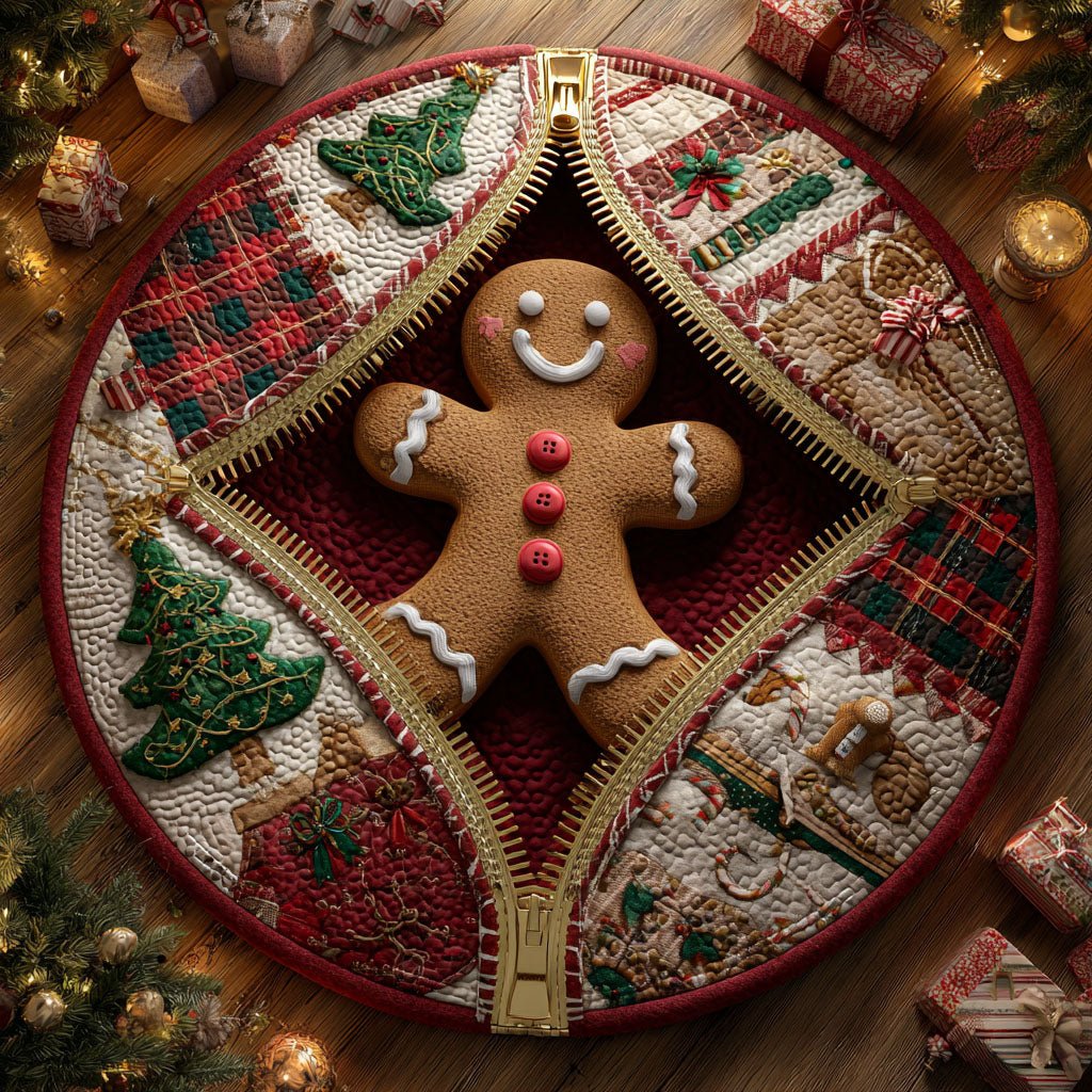 Ginger Delight Round Mat Rug - washable non-slip printed rug