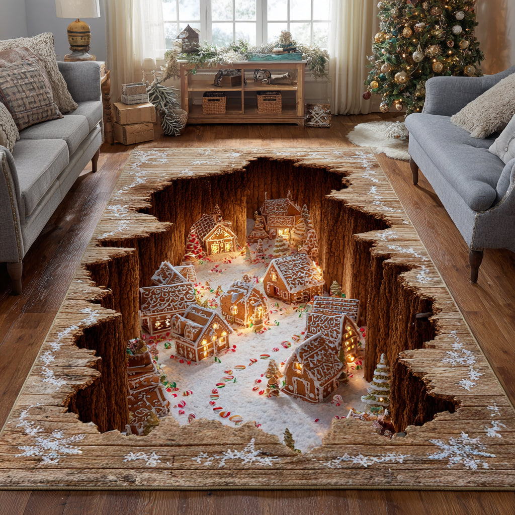 Ginger Glow area rug in a living room