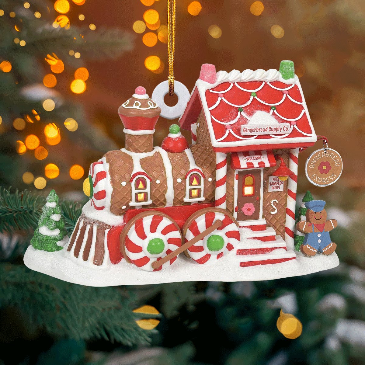Patriotic Blossoms Christmas Ornament
