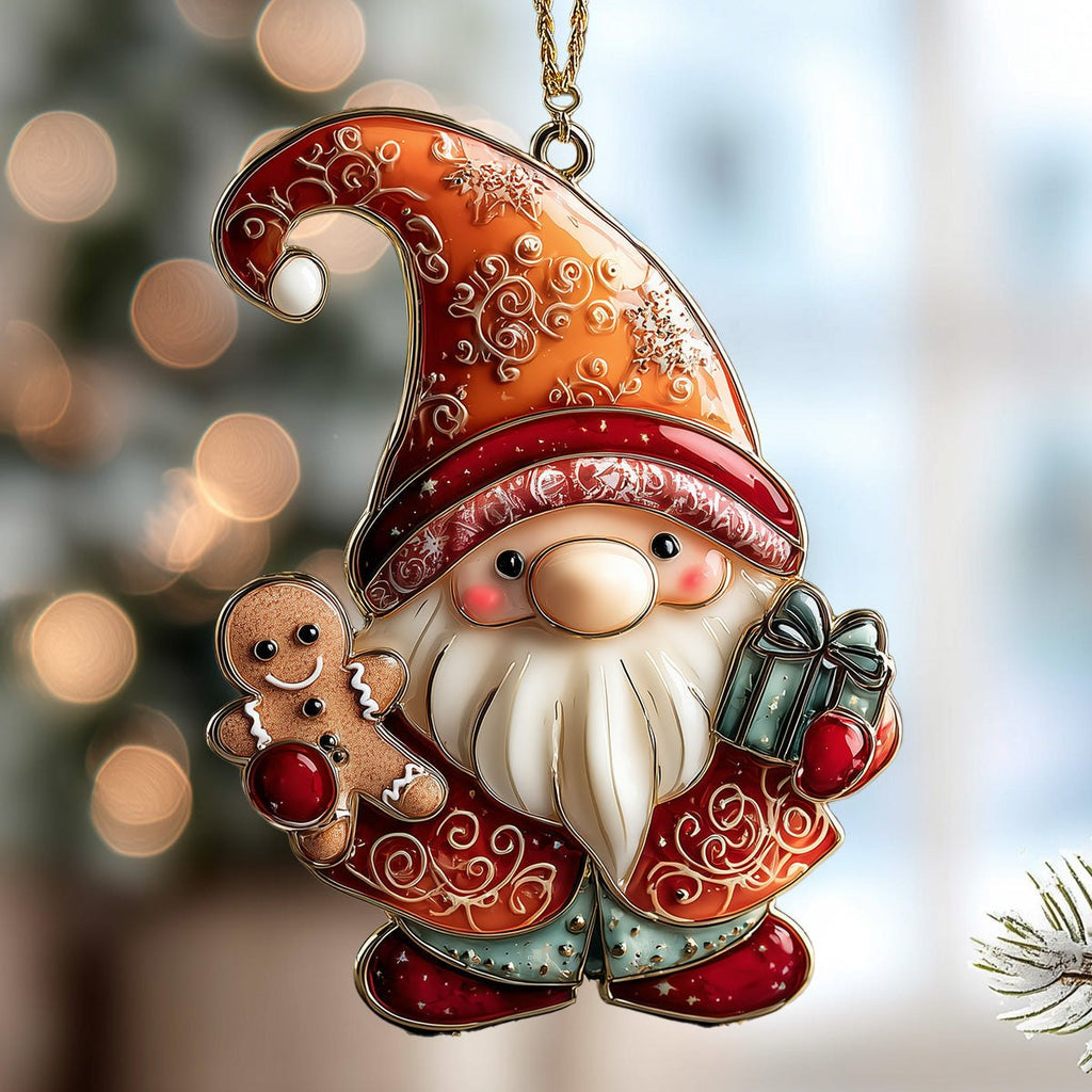 Gingerbread Gnome Christmas Ornament