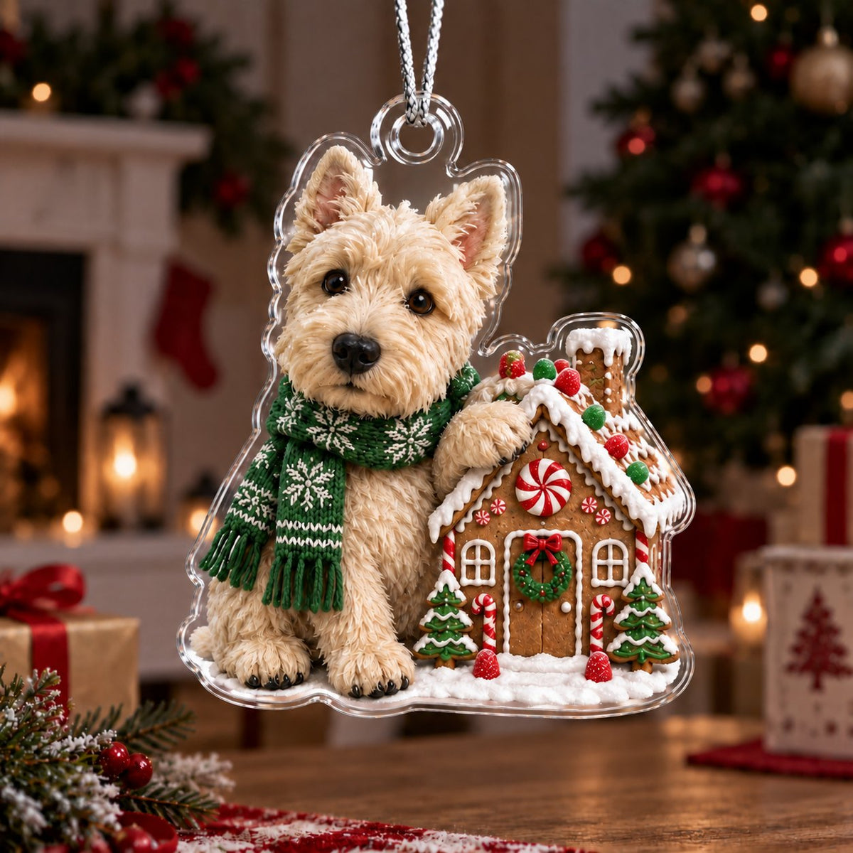 Gingerbread Scottish Terrier Christmas Ornament