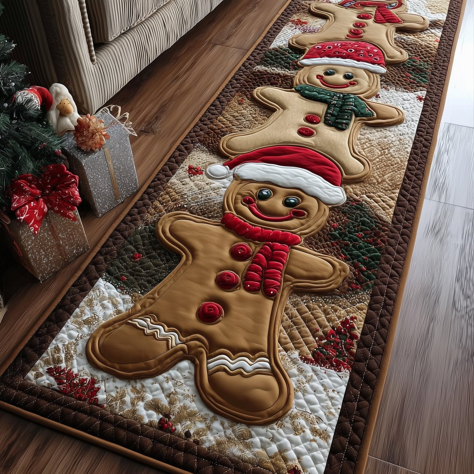 Gingerbread Lane Runner Rug - Nature Design | Serene Runner Rug