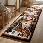 Gingerbread Man Cottage Runner Carpet Runner Rug - Cute Pet Design | Animal Printed Runner Rug