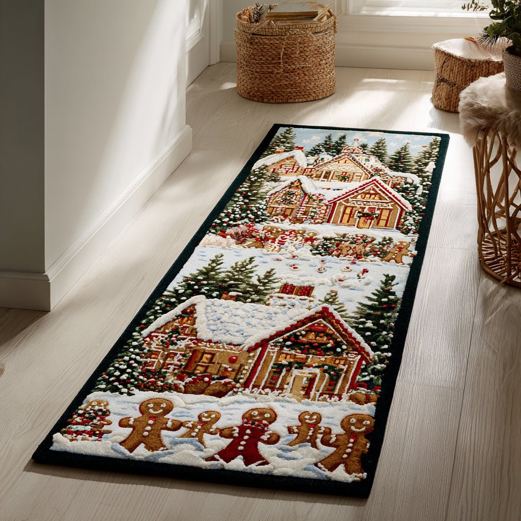 Gingerbread Man Estate Runner Carpet Runner Rug - Cute Pet Design | Animal Printed Runner Rug