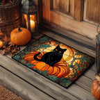 Glass Cat Glow Doormat - Cute Animal Design | Printed Welcome Doormat