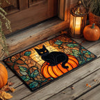 Glass Cat Light Doormat - Cute Animal Design | Printed Welcome Doormat
