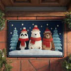 Glee Bear Trio Doormat - Cute Animal Design | Printed Welcome Doormat