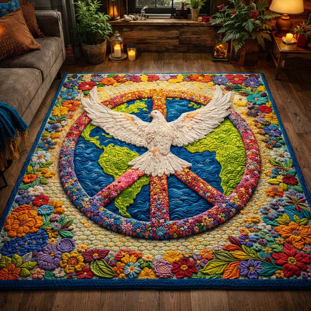 Global Harmony Dove area rug in a living room