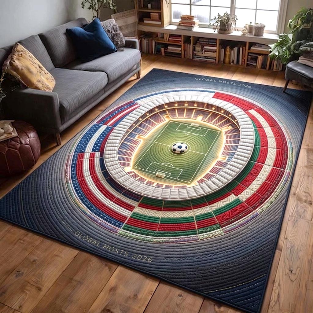 Global Match area rug in a living room