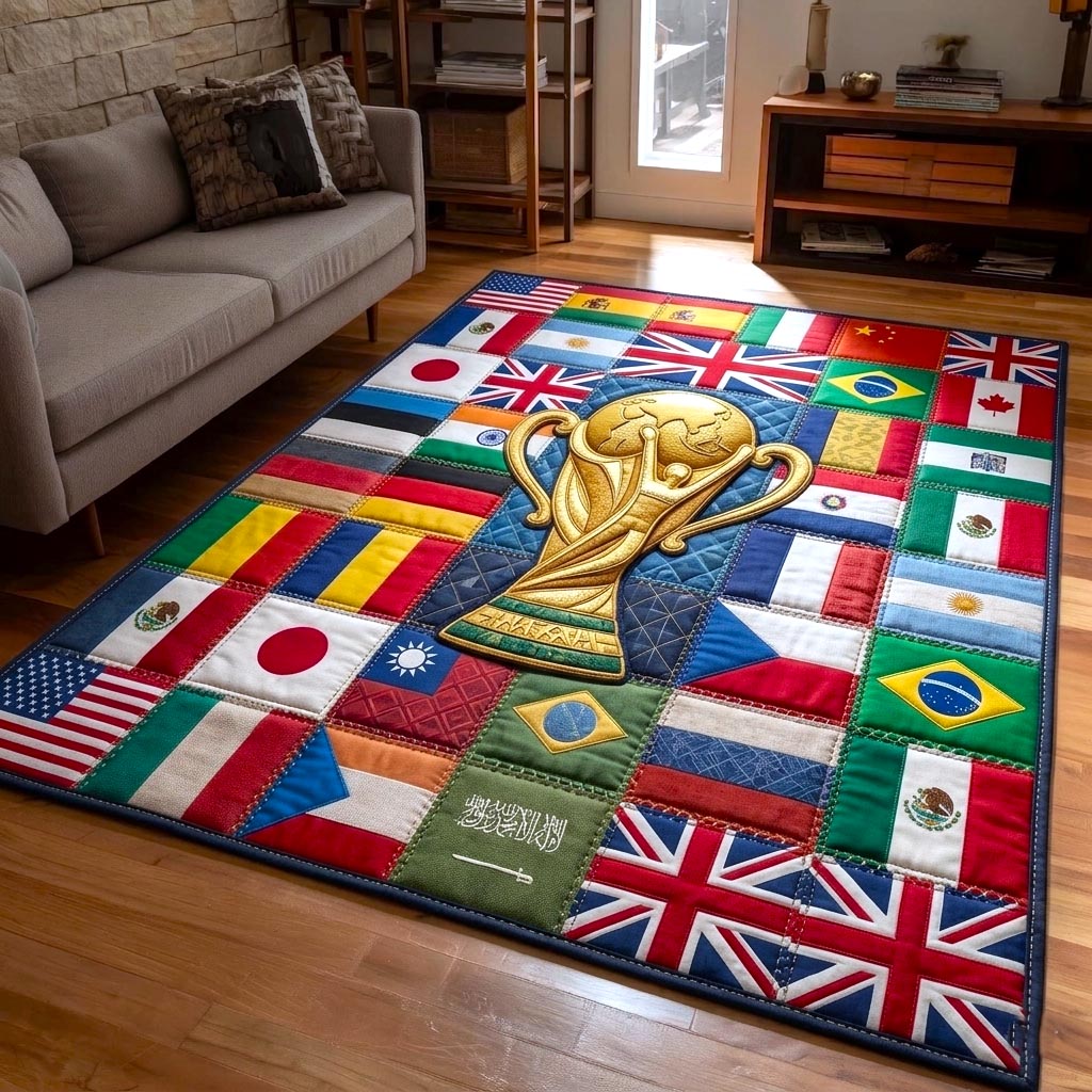 Global Trophy area rug in a living room