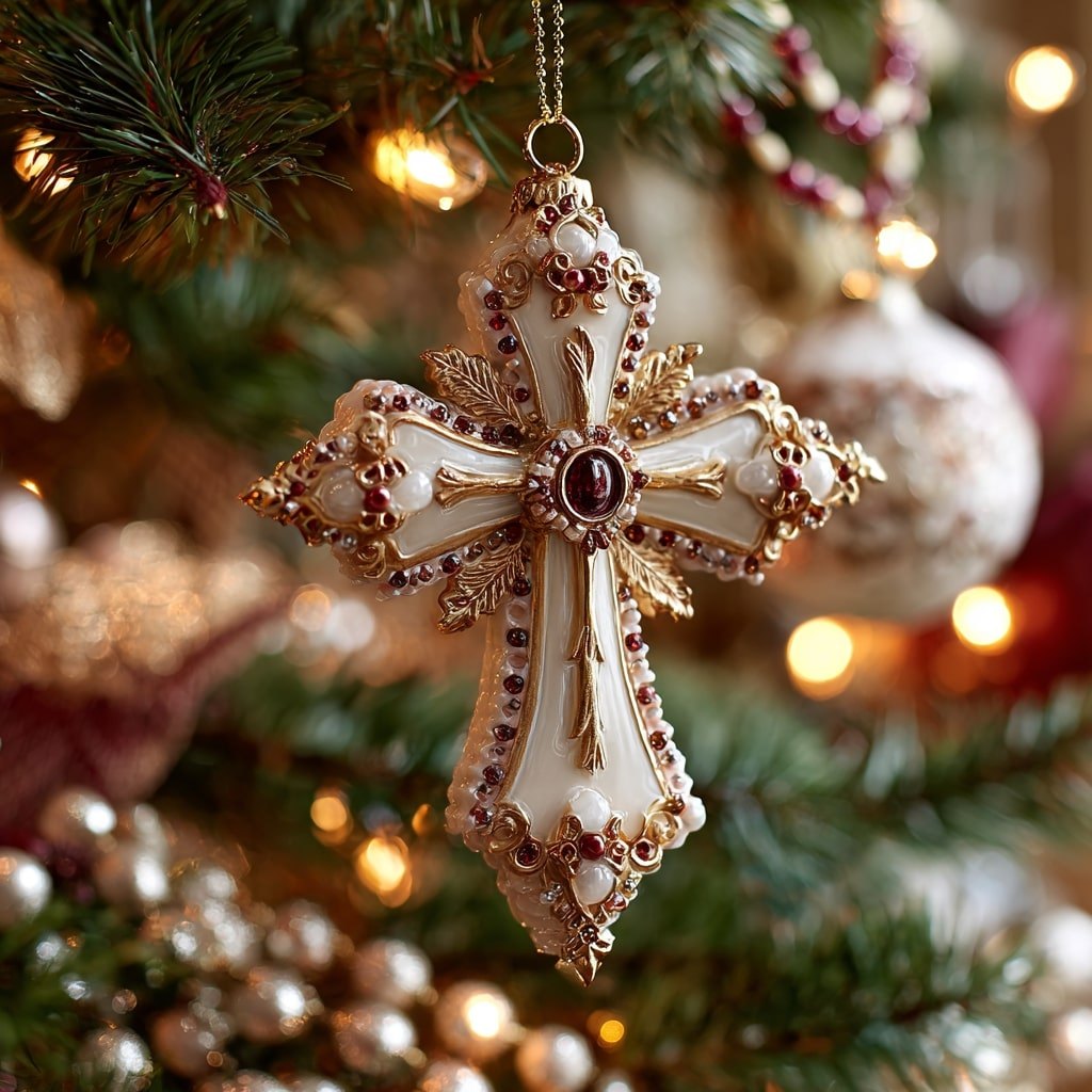 Glory Cross Christmas Ornament