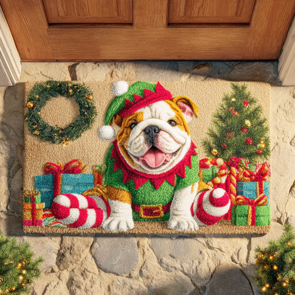 Glow Bulldog Doormat - Cute Animal Design | Printed Welcome Doormat