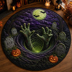 Glowing Abyssal Spiral Round Mat Rug - washable non-slip printed rug
