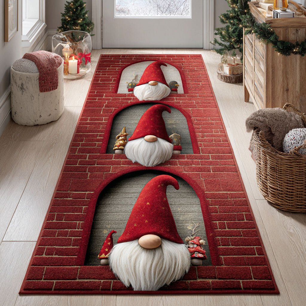 Gnome Archway Runner Carpet Runner Rug - Cute Pet Design | Animal Printed Runner Rug