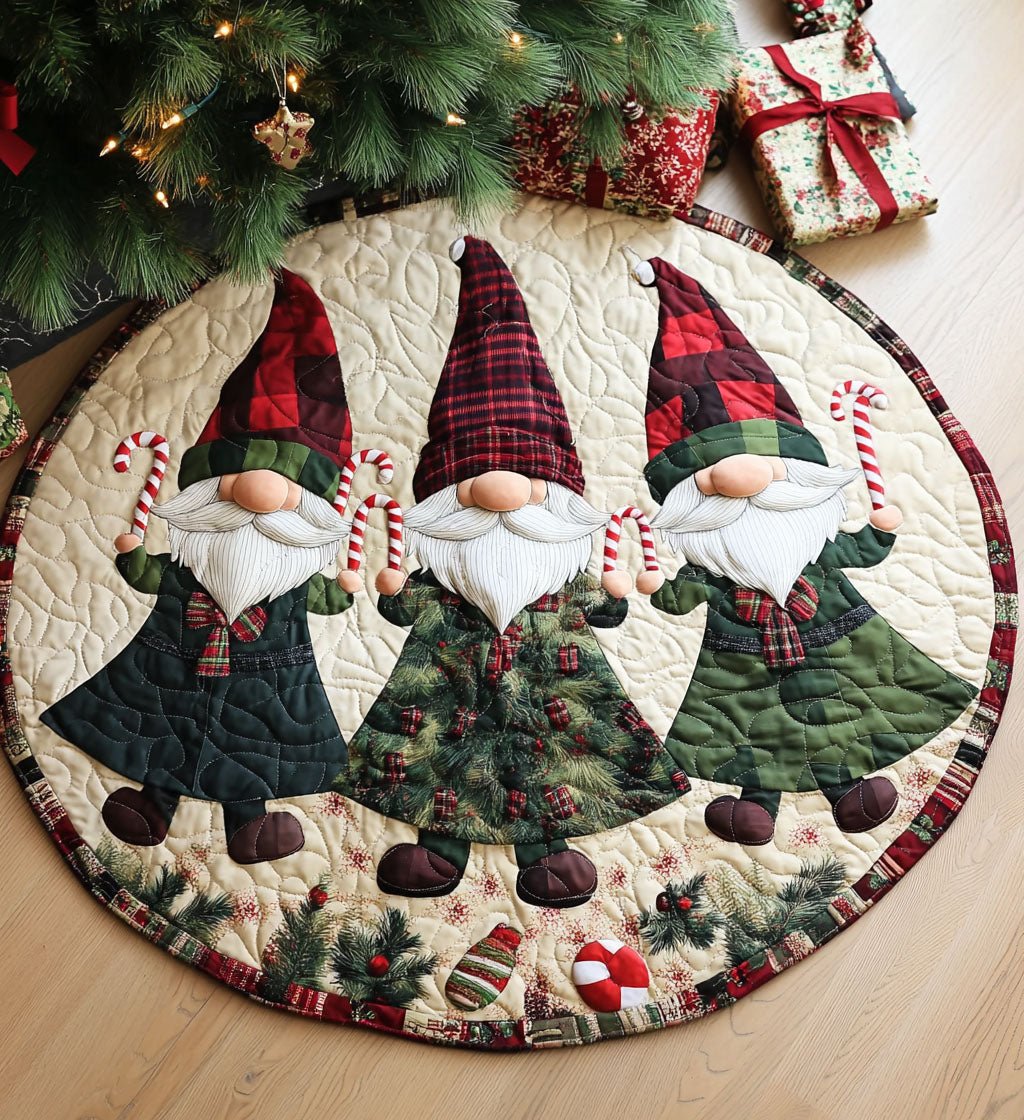 Gnome Gathering Round Mat Rug - Nature Design | Serene Home Decor