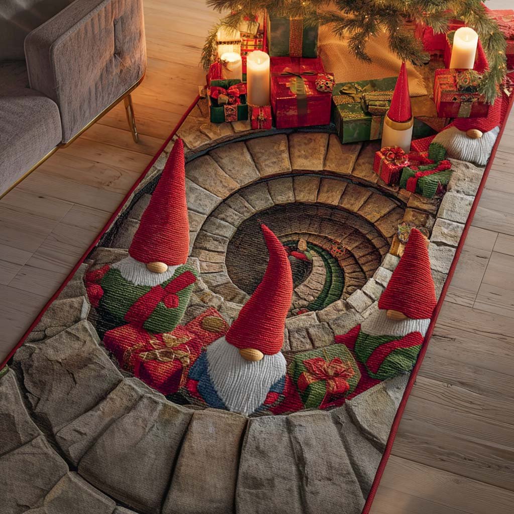 Gnome Lane Runner Carpet Runner Rug - Cute Pet Design | Animal Printed Runner Rug