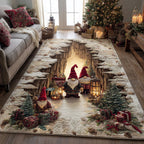 Gnome Snowdream Den area rug in a living room