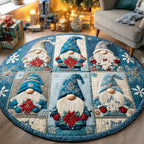 Gnome Spirit Round Mat Rug - washable non-slip printed rug
