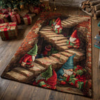 Gnome Stairs area rug in a living room