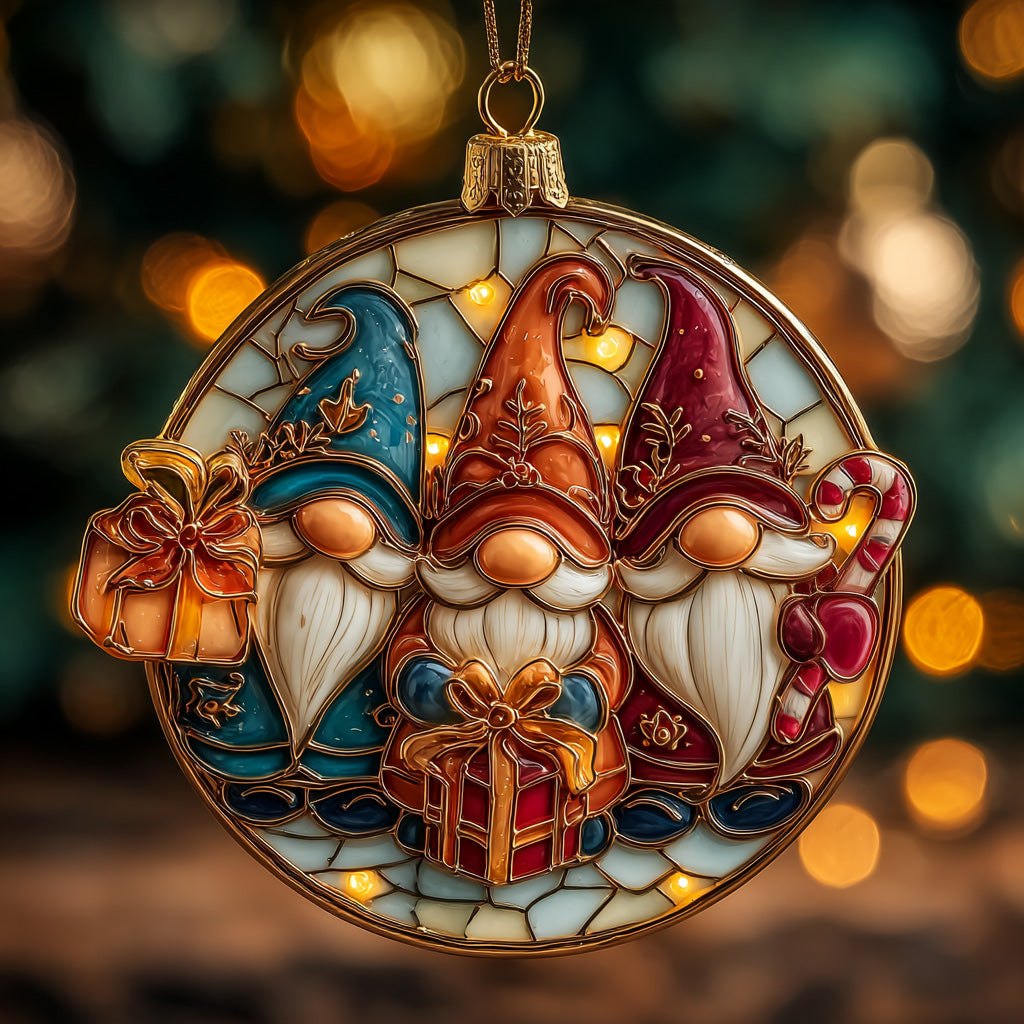 Gnomes of Joy Christmas Ornament