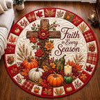 God Provides Round Mat Rug - Nature Design | Serene Home Decor - washable non-slip printed rug