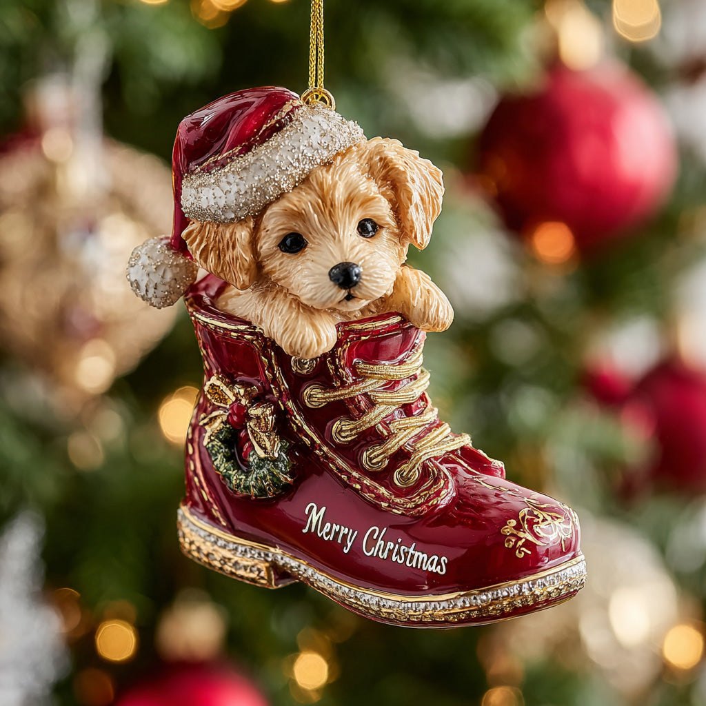 Golden Christmas Buddy Christmas Ornament