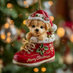 Golden Christmas Friend Christmas Ornament