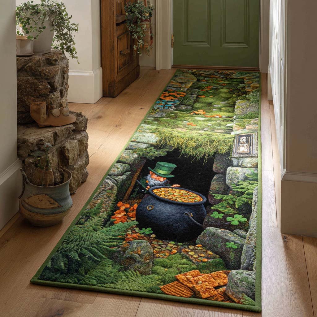 Golden Abyss Keeper Runner Carpet Runner Rug - Cute Pet Design | Animal Printed Runner Rug