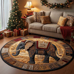 Golden Age Round Mat Rug - washable non-slip printed rug