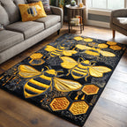 Golden Buzz area rug in a living room