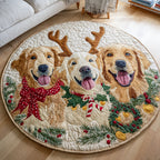 Golden Carol Round Mat Rug - Nature Design | Serene Home Decor