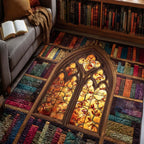Golden Chapter area rug in a living room