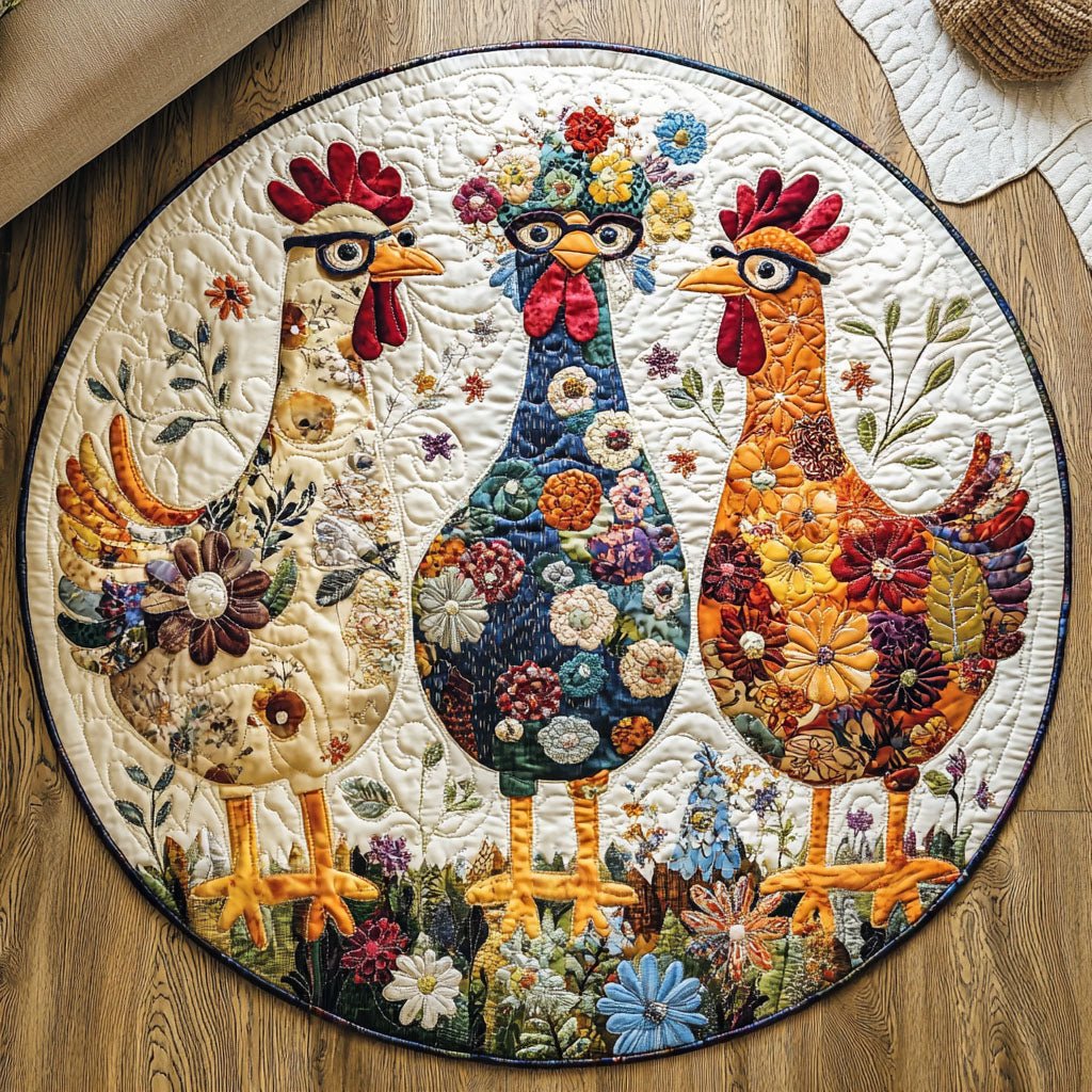 Golden Egg Glory Round Mat Rug - Nature Design | Serene Home Decor