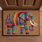 Golden Elephant Doormat - Cute Animal Design | Printed Welcome Doormat