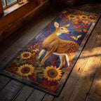 Golden Fawn Runner Carpet Runner Rug - Cute Pet Design | Animal Printed Runner Rug