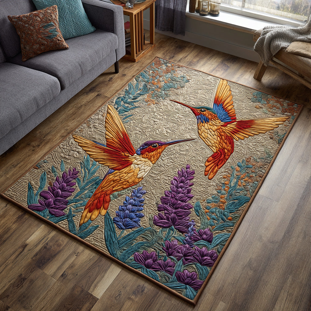 Golden Flight area rug in a living room