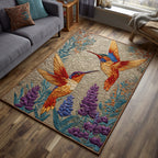 Golden Flight area rug in a living room