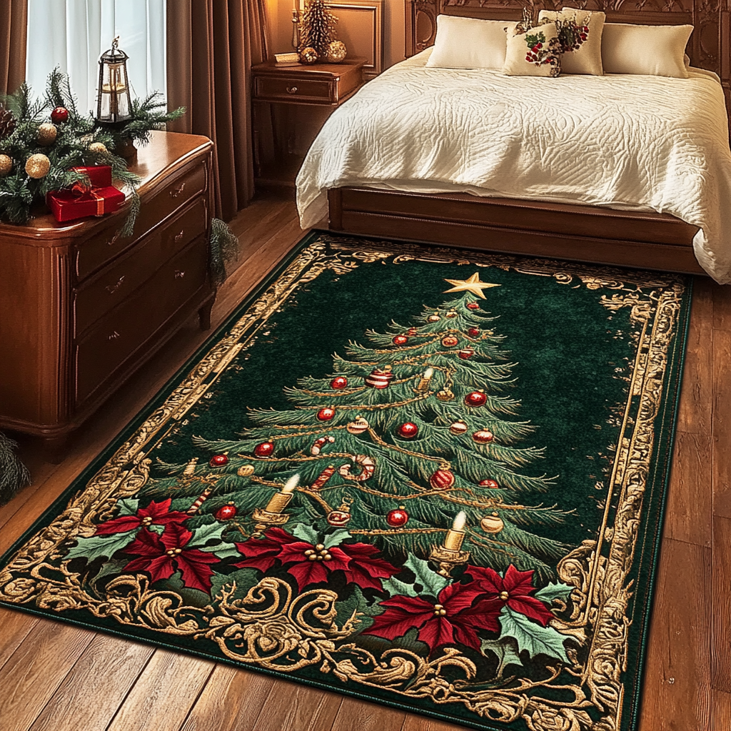 Golden Forest area rug in a living room