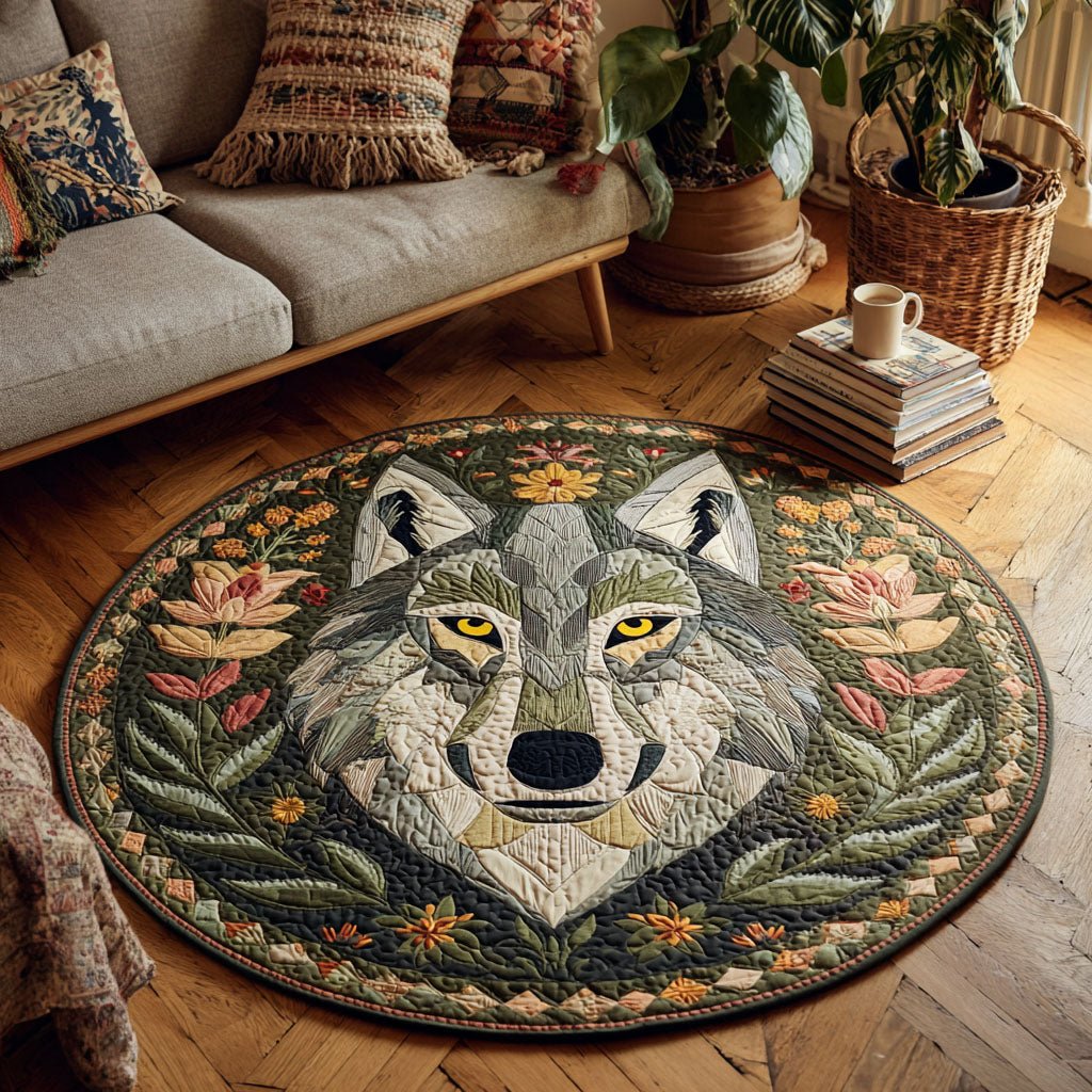 Golden Gaze Round Mat Rug - Nature Design | Serene Home Decor