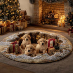 Golden Gift Pit Round Mat Rug - Nature Design | Serene Home Decor