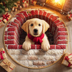 Golden Gift Round Mat Rug - washable non-slip printed rug