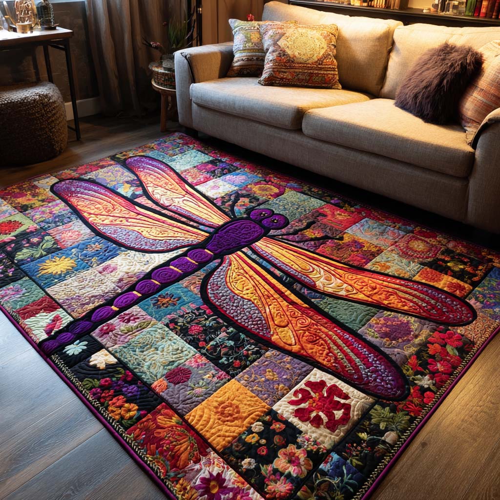 Golden Glow area rug in a living room