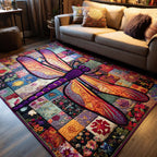 Golden Glow area rug in a living room